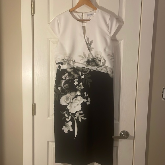 🖤Reitman’s Classy black and Ivory floral dress - Picture 1 of 10